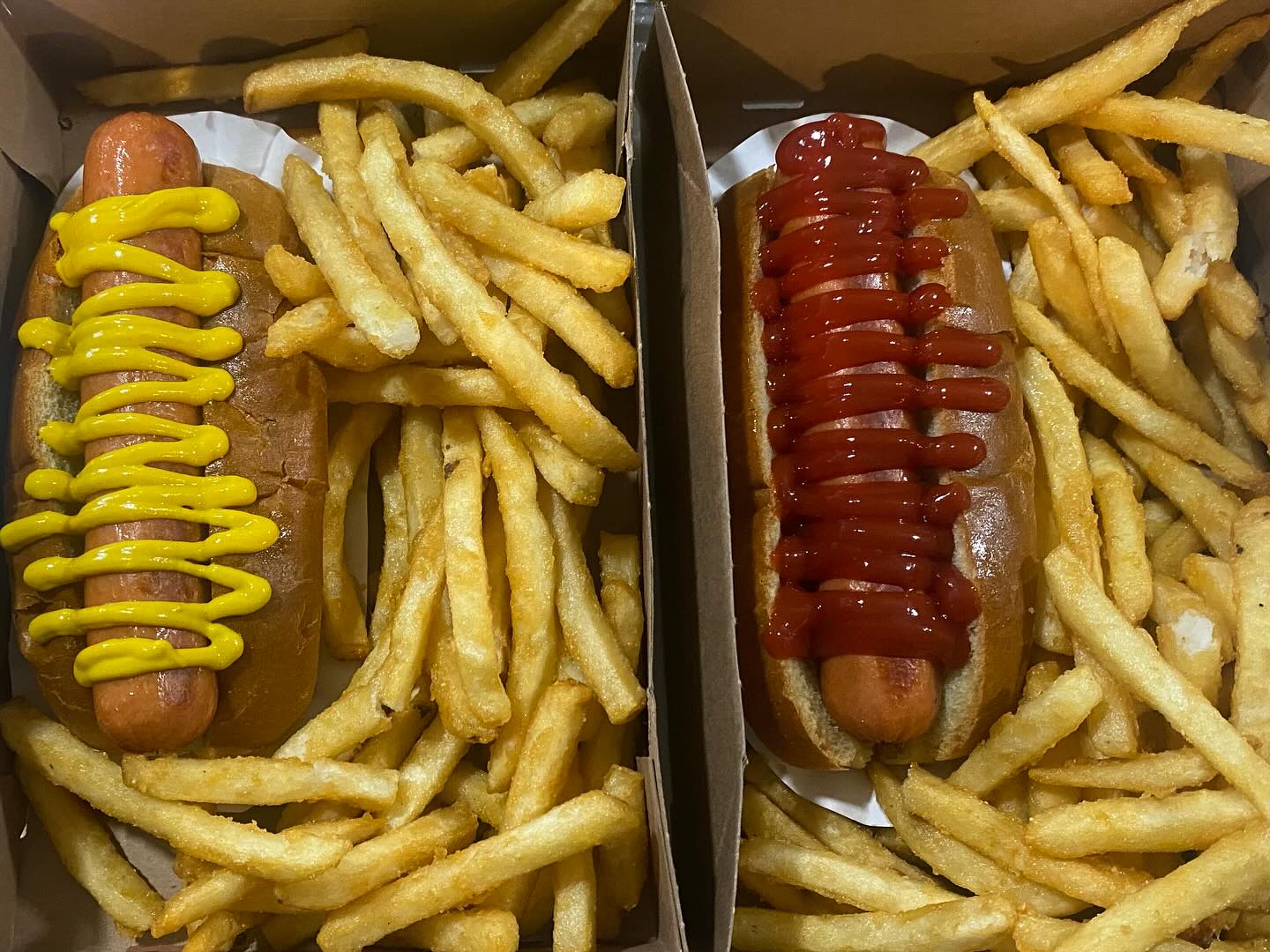 Grilled hot dogs